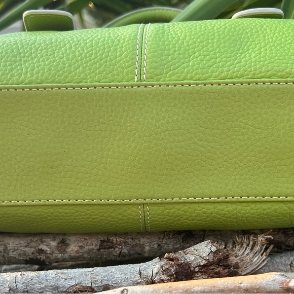 Bandolino Lime Green Leather Satchel Bag - Picture 9 of 14